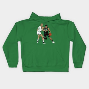 Jayson Tatum vs Larry Bird Kids Hoodie